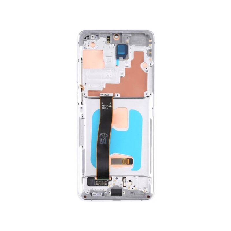N114 Pantalla Completa ORIGINAL Con Marco Para Samsung Galaxy S20 ULTRA / G988(plata)