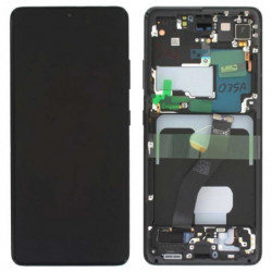 N117 Pantalla Completa Original Para Samsung Galaxy S21 Ultra 5G / G998F(negro)