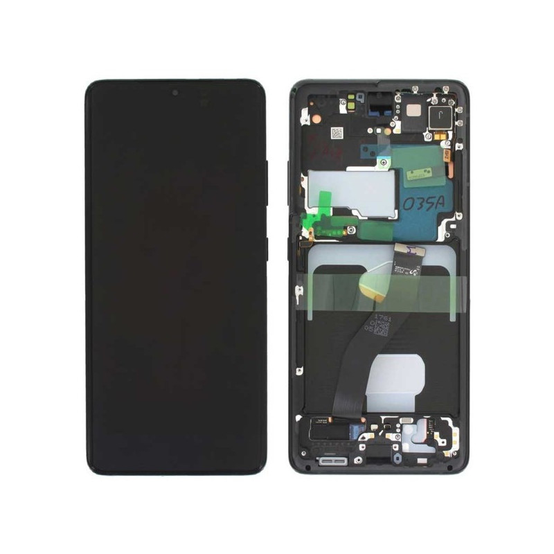 N117 Pantalla Completa Original Para Samsung Galaxy S21 Ultra 5G / G998F(negro)