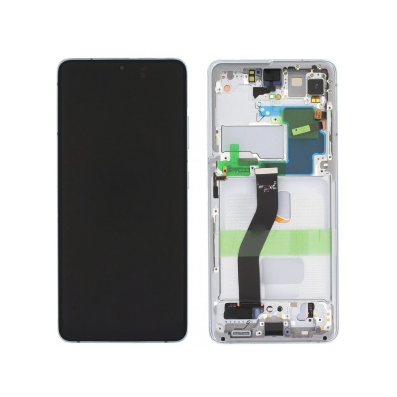 N117 Pantalla Completa Original Para Samsung Galaxy S21 Ultra 5G / G998F(plata)