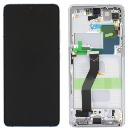 N117 Pantalla Completa Original Para Samsung Galaxy S21 Ultra 5G / G998F(plata)