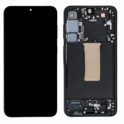 n117.1 Pantalla completa original con marco para Samsung Galaxy S23 S911 (NEGRO)