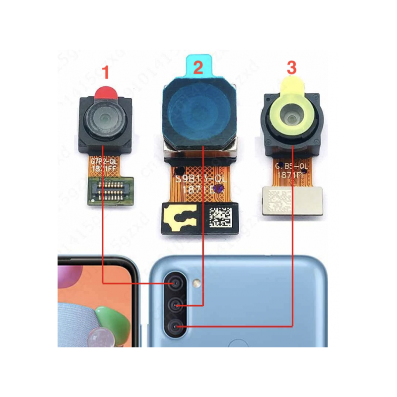 N122 Camara Trasera Para Samsung Galaxy A11 / A115 (num1)
