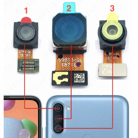 N122 Camara Trasera Para Samsung Galaxy A11 / A115 (num2)