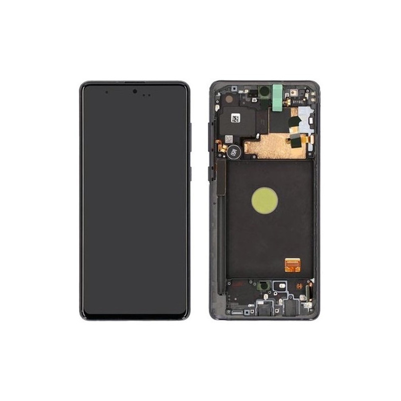 N123 Pantalla Completa Con Marco Original Para SAMSUNG GALAXY NOTE 10 LITE / N770F *NEGRO*