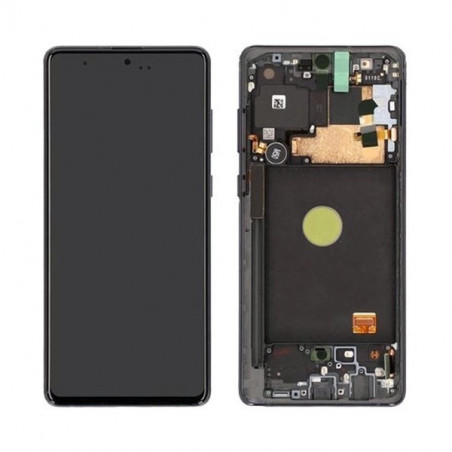 N123 Pantalla Completa Con Marco Original Para SAMSUNG GALAXY NOTE 10 LITE / N770F *NEGRO*