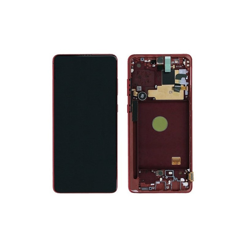 N123 Pantalla Completa Con Marco Original Para SAMSUNG GALAXY NOTE 10 LITE / N770F*ROJO*