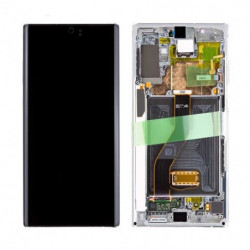 N124 Pantalla Completa Con Marco Original Para SAMSUNG GALAXY NOTE 10 Plus  5G/ N975F *PLATA / BLANCO*