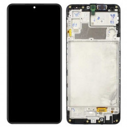 N129.2 Pantalla Completa Original Con Marco Para Samsung Galaxy M22/M225 / F22 2021/E225 (NEGRO)