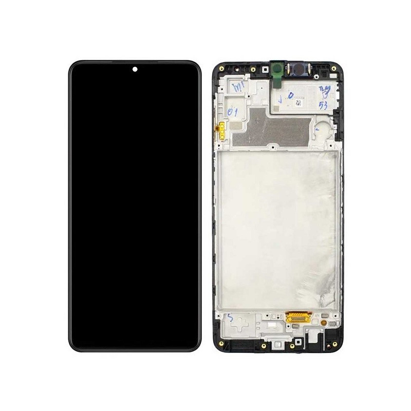 N129.2 Pantalla Completa Original Con Marco Para Samsung Galaxy M22/M225 / F22 2021/E225 (NEGRO)