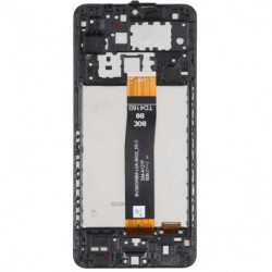 N135 Pantalla Completa con Marco Para Samsung Galaxy A12 2021 / A127 (NEGRO) Premium BOE
