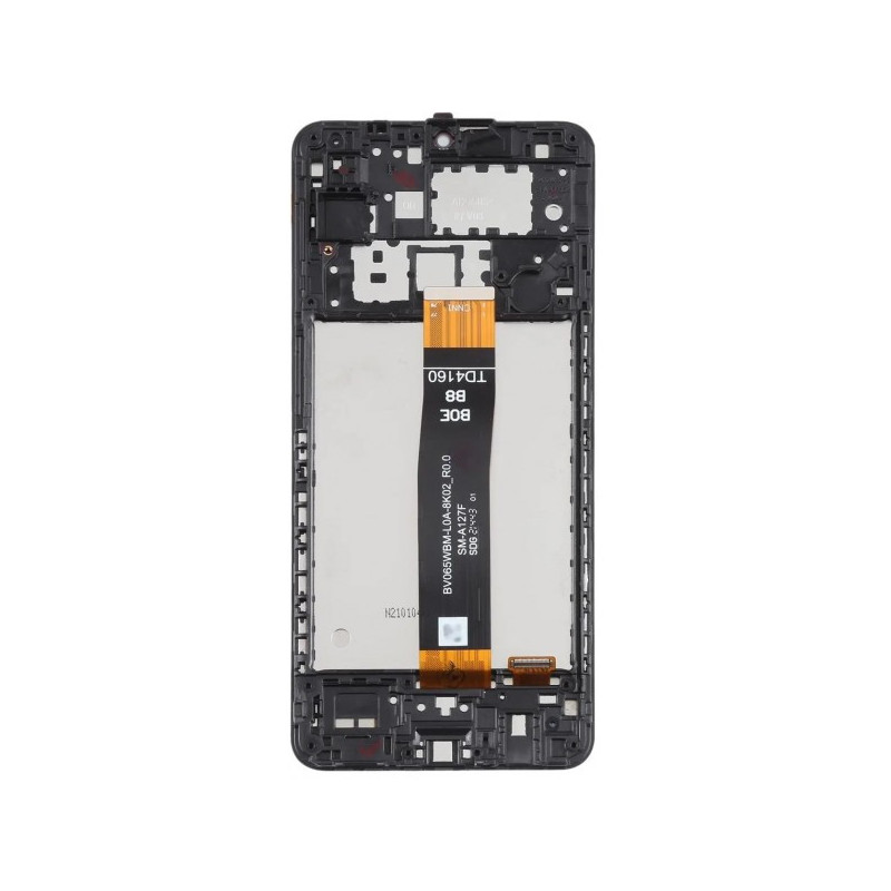 N135 Pantalla Completa con Marco Para Samsung Galaxy A12 2021 / A127 (NEGRO) Premium BOE