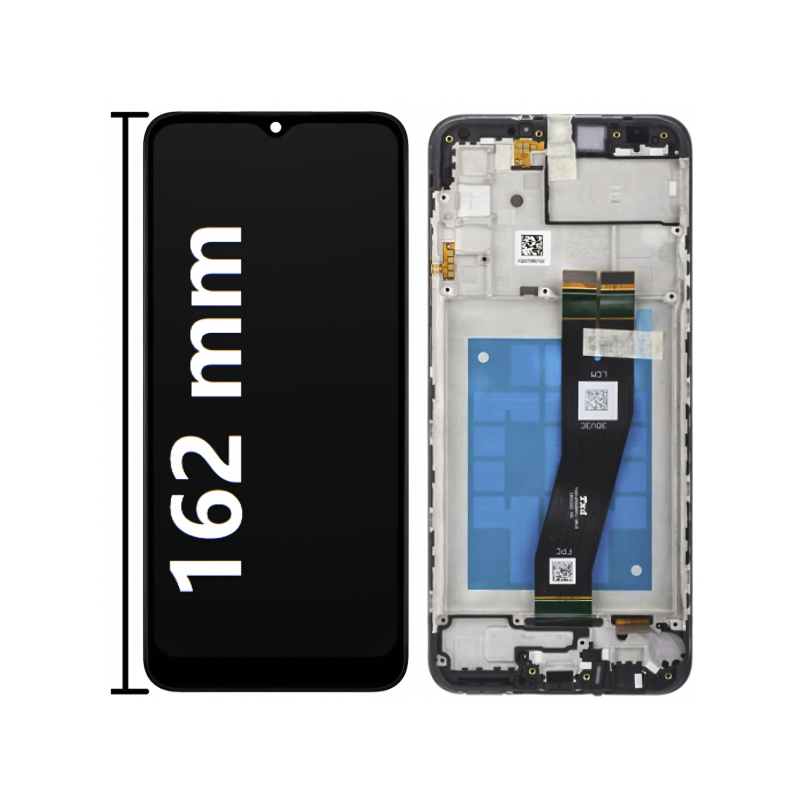 N136 Pantalla Completa Con Marco Para Samsung Galaxy A03S / A037G  VERSION GRANDE De 162mm