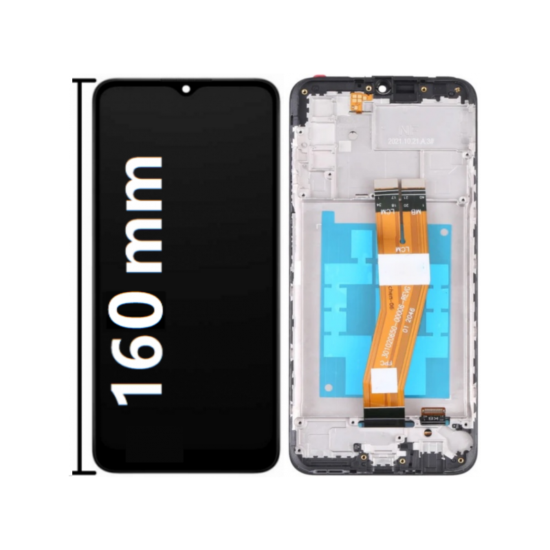 N136.1 Pantalla Completa Original Con Marco Para Samsung Galaxy A03S / A037F VERSION PEQUEÑO De 160mm (NEGRO)