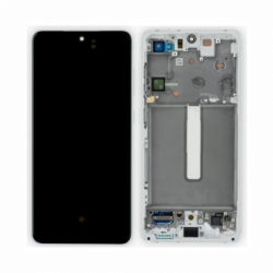 n159 Pantalla Completa LCD Y Táctil Original Con Marco para Samsung Galaxy S21 FE 5G G990B(BLANCO)