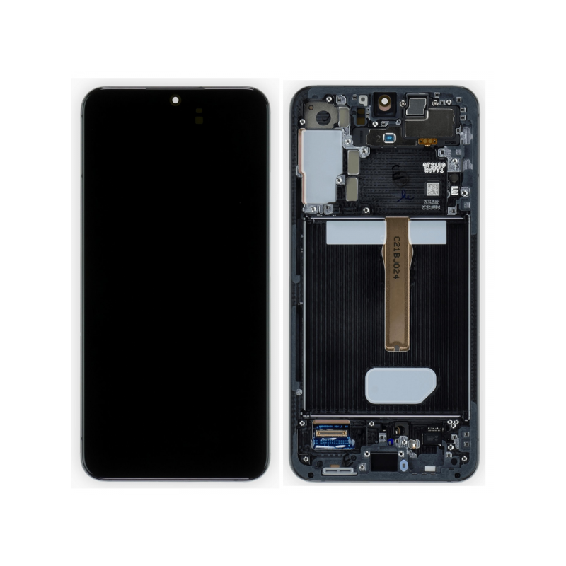 N161 Pantalla Completa Original Con Marco Para Samsung Galaxy S22 Plus 5G / S906(NEGRO)