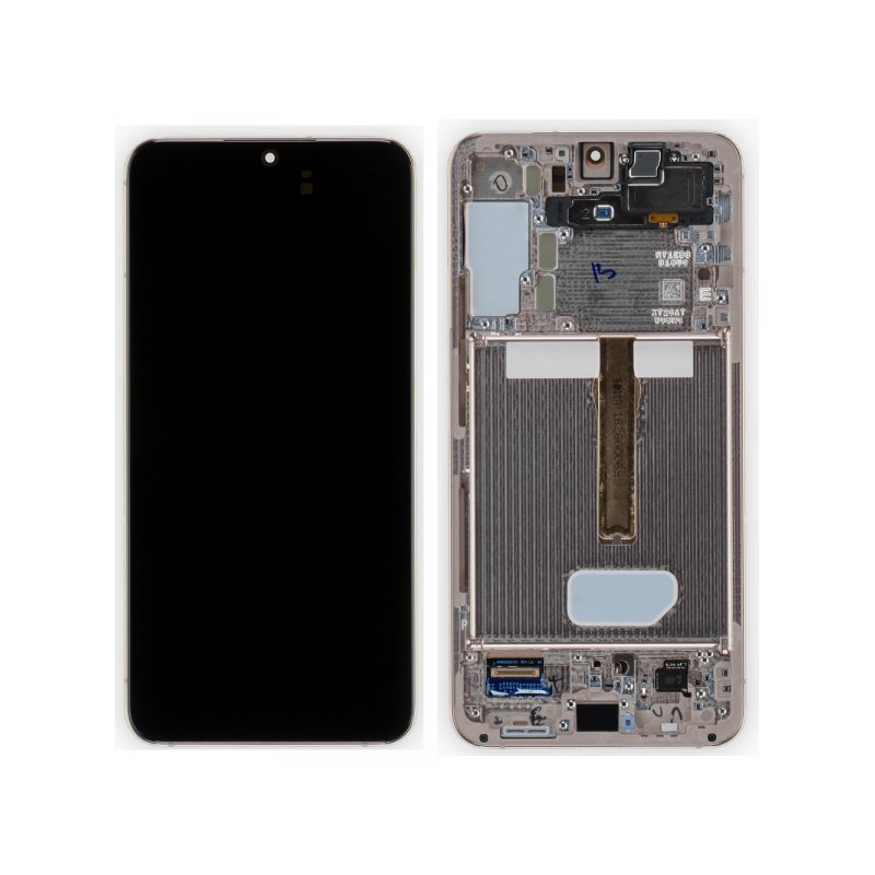N161 Pantalla Completa Original Con Marco Para Samsung Galaxy S22 Plus 5G / S906(ORO.ROSA)