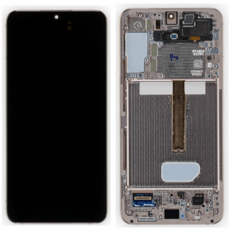 N161 Pantalla Completa Original Con Marco Para Samsung Galaxy S22 Plus 5G / S906(ORO.ROSA)