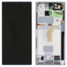 N162 Pantalla Completa Original Con Marco Para Samsung Galaxy S22 Ultra 5G / S908(crema BLANCO)