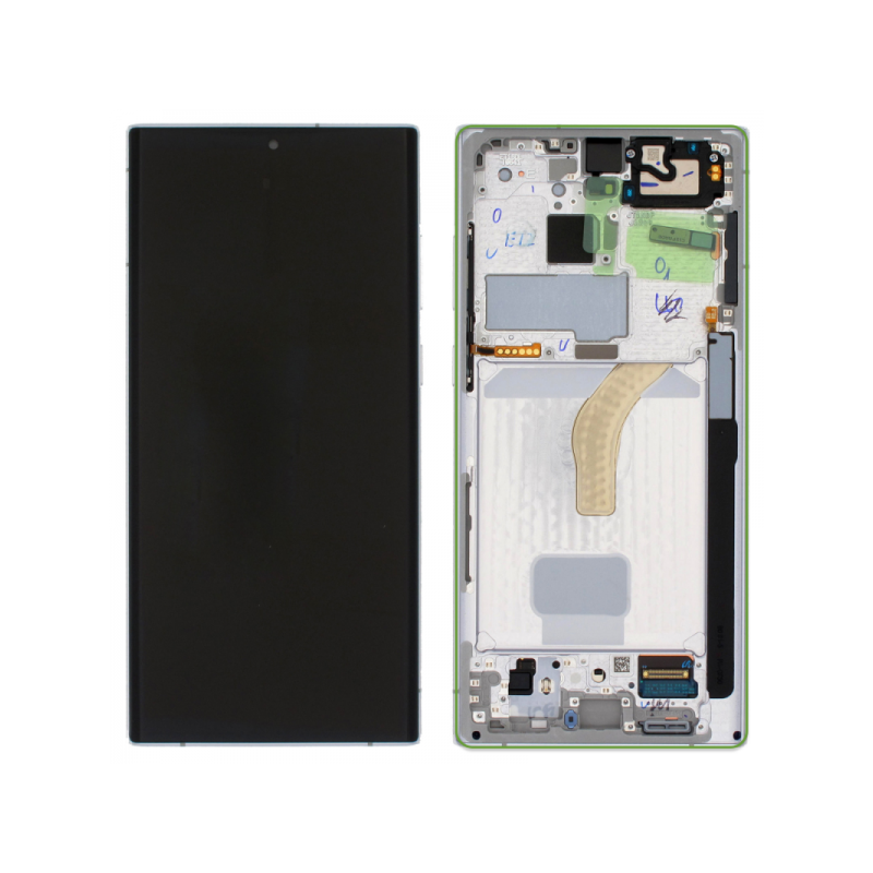 N162 Pantalla Completa Original Con Marco Para Samsung Galaxy S22 Ultra 5G / S908(VERDE)