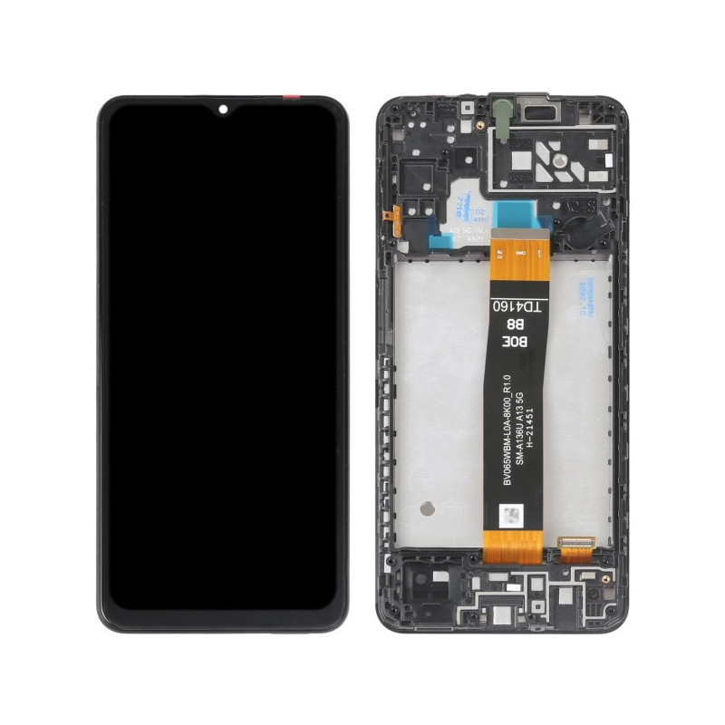 N166 Pantalla Completa Con Marco Para Samsung Galaxy A13 5G / A136u (NEGRO)