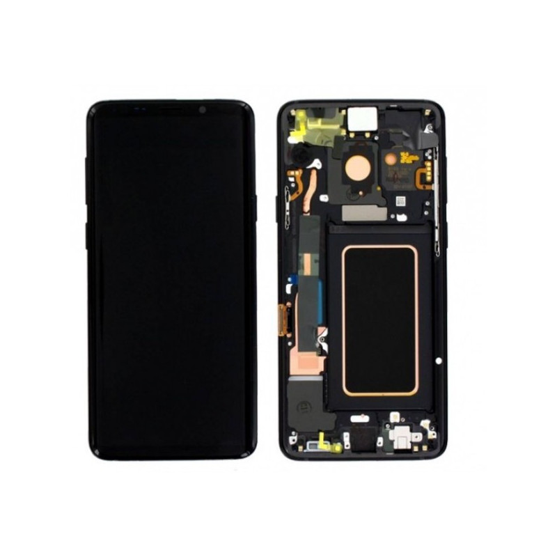 N177 Pantalla completa Original Con Marco para Samsung Galaxy S9 PLUS / SM-G965F (NEGRO) desmontaje
