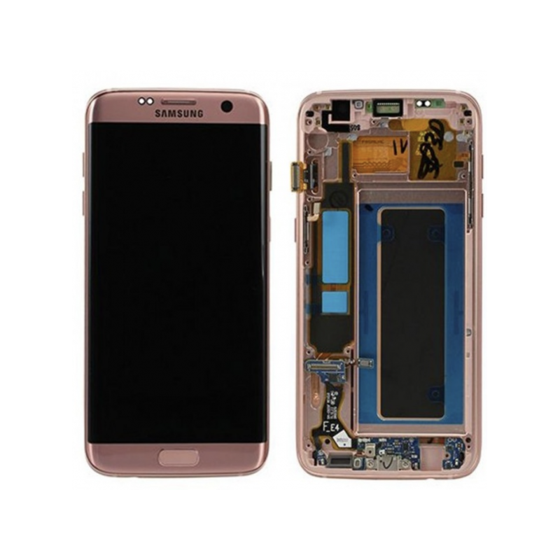 n178 Pantalla Completa Original LCD Y Táctil Con Marco para Samsung Galaxy S7 Edge G935f (ROSA) desmontaje