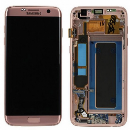 n178 Pantalla Completa Original LCD Y Táctil Con Marco para Samsung Galaxy S7 Edge G935f (ROSA) desmontaje