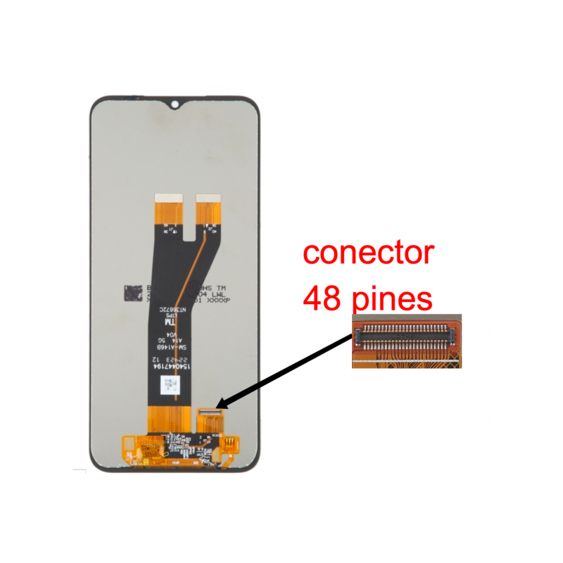 n181 Pantalla Completa LCD Y Táctil Original Sin Marco para Samsung Galaxy A14 5G (2023) A146B  (Conector Largo) 48pines