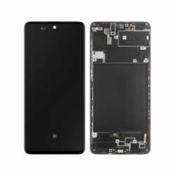 N185 Pantalla Completa compatible Con Marco Para Samsung Galaxy A71 / A715 amoled(funciona huella) alta calidad