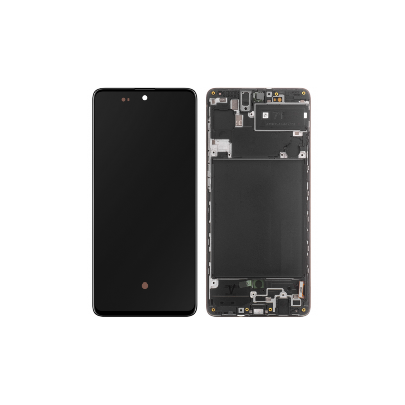 N185 Pantalla Completa compatible Con Marco Para Samsung Galaxy A71 / A715 amoled(funciona huella) alta calidad
