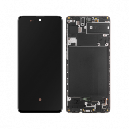 N185 Pantalla Completa compatible Con Marco Para Samsung Galaxy A71 / A715 amoled(funciona huella) alta calidad