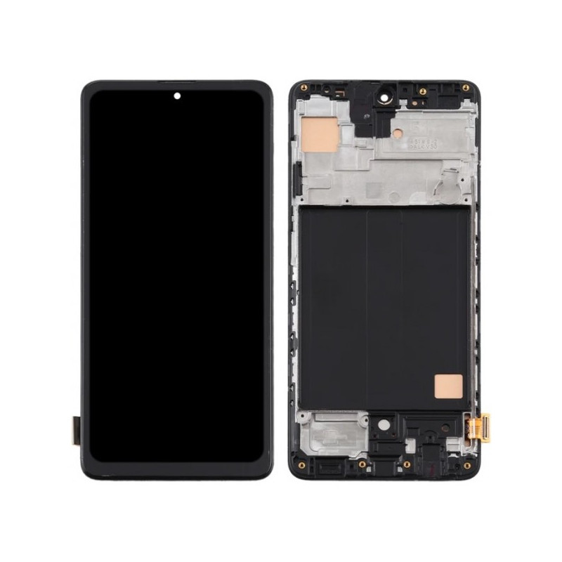 N187 Pantalla Completa Con Marco compatible Para Samsung Galaxy A51 / A515 Amoled(Funciona Huella) alta calidad