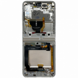 N191 Pantalla Completa Amoled Y Táctil Con Marco (Flexible) Para Samsung Galaxy Z Flip 3 5G / F711B -PLATA Original