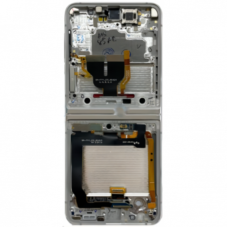 N191 Pantalla Completa Amoled Y Táctil Con Marco (Flexible) Para Samsung Galaxy Z Flip 3 5G / F711B -PLATA Original