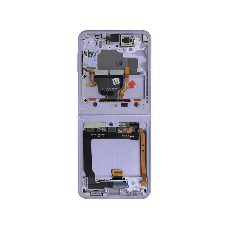N191 Pantalla Completa Amoled Y Táctil Con Marco (Flexible) Para Samsung Galaxy Z Flip 3 5G / F711B -VIOLETA Original