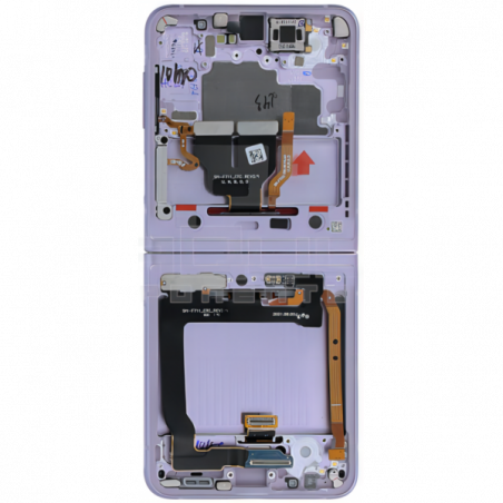 N191 Pantalla Completa Amoled Y Táctil Con Marco (Flexible) Para Samsung Galaxy Z Flip 3 5G / F711B -VIOLETA Original