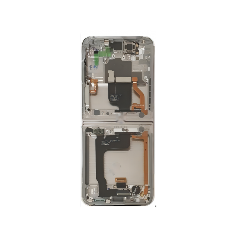 N192 Pantalla Completa Amoled Y Táctil Con Marco (Flexible) Para Samsung Galaxy Z Flip 4 5G / F721B (PLATA) Original