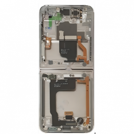 N192 Pantalla Completa Amoled Y Táctil Con Marco (Flexible) Para Samsung Galaxy Z Flip 4 5G / F721B (PLATA) Original
