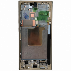 N227 Pantalla Completa Original LCD Y Táctil Con Marco Para Samsung Galaxy S24 ULTRA (S928) Gris Titanio