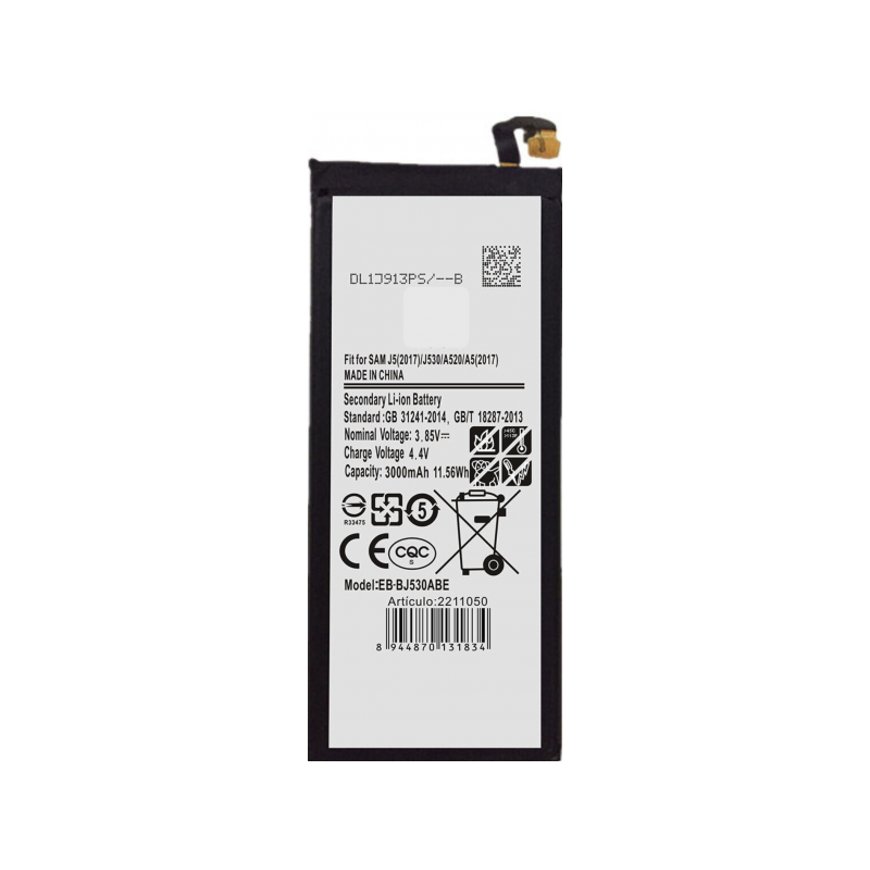 N230 bateria litio EB-BA520ABE para samsung A5 2017 A520F / J530 J5 2017 de 3000mAh
