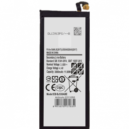 N230 bateria litio EB-BA520ABE para samsung A5 2017 A520F / J530 J5 2017 de 3000mAh