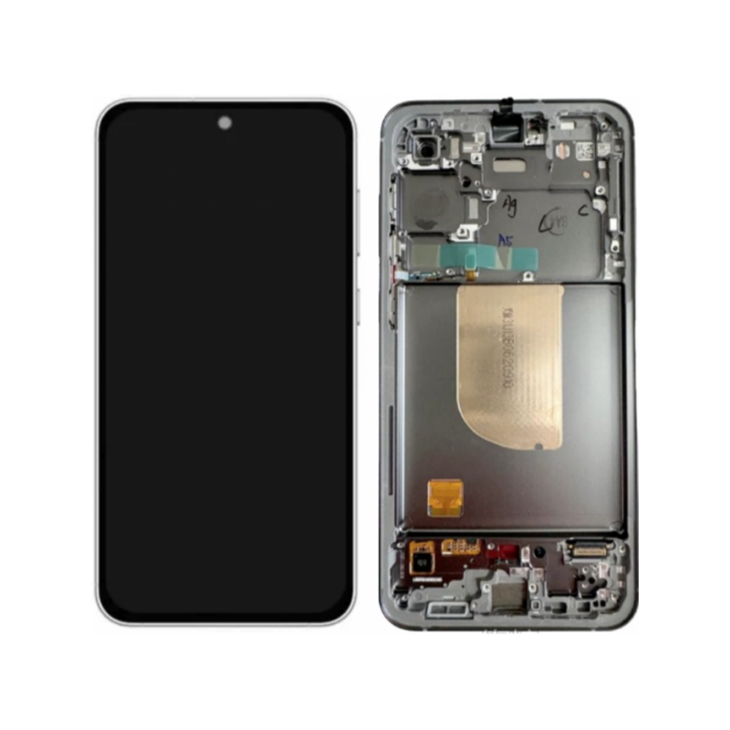 N230 Pantalla Completa Original LCD Y Táctil Con Marco Para Samsung Galaxy Samsung S23 FE SM-S711- BLANCO