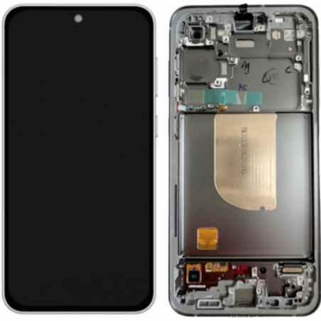 N230 Pantalla Completa Original LCD Y Táctil Con Marco Para Samsung Galaxy Samsung S23 FE SM-S711- BLANCO