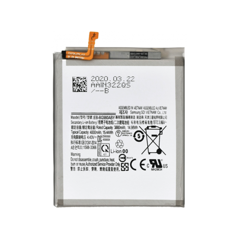 N249 Bateria EB-BN980ABY Para Samsung Galaxy Note 20 / N980F de 4300mAh SIN LOGO