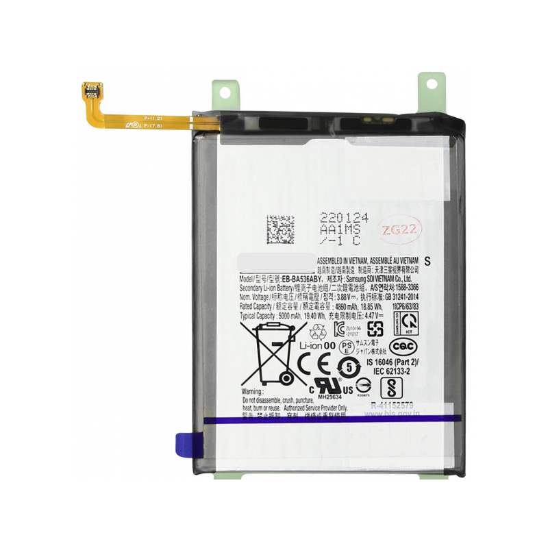 n255 Bateria EB-BA536ABY Para Samsung Galaxy A33 5G, Galaxy A53 5G de 5000 mAh