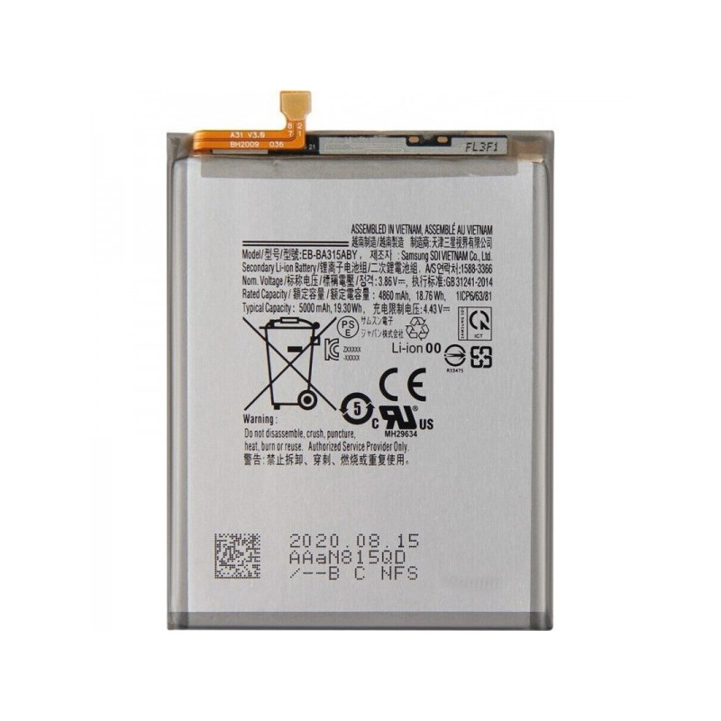 N293 Bateria EB-BA315ABY Para Samsung Galaxy A31 / A315 / A32 4G / a225 / a22 4G de 5000mAh SIN LOGO