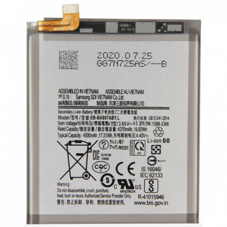 N332 Batería EB-BA907ABY Para Samsung Galaxy S10 Lite / G770 DE 4500mAh SIN LOGO