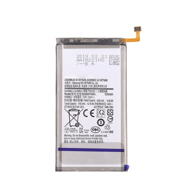 N353 Batería EB-BG975ABU Para Samsung Galaxy S10 Plus / G975 De 4000mAh SIN LOGO