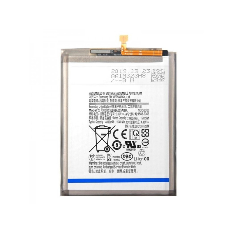 N355 Batería EB-BA505ABU Para Samsung Galaxy A50 A505 A30 A305 A20 A205 A30S A307 De 4000mAh SIN LOGO